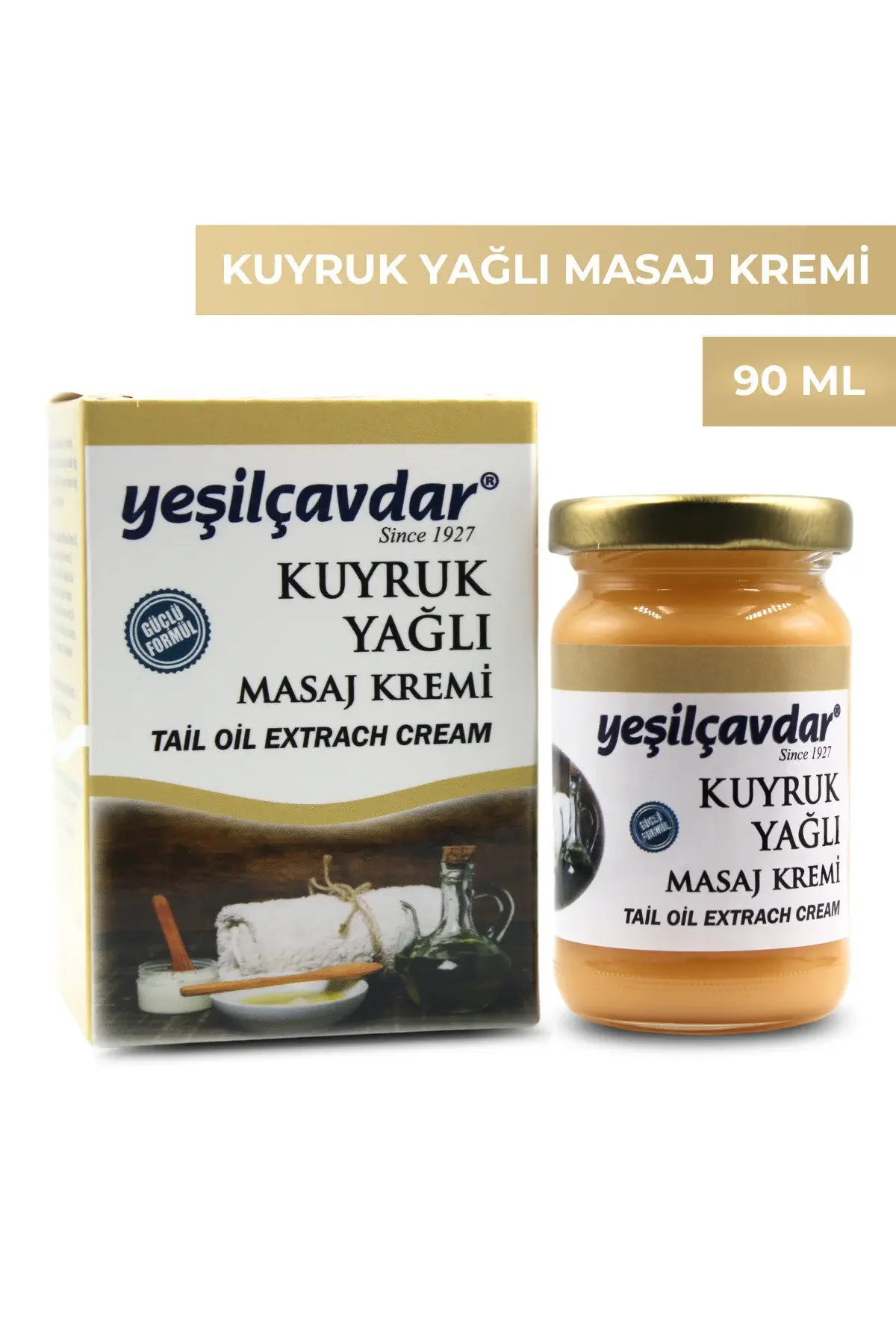 Yeşilçavdar Kuyruk Yağlı Masaj Kremi 90 Ml.