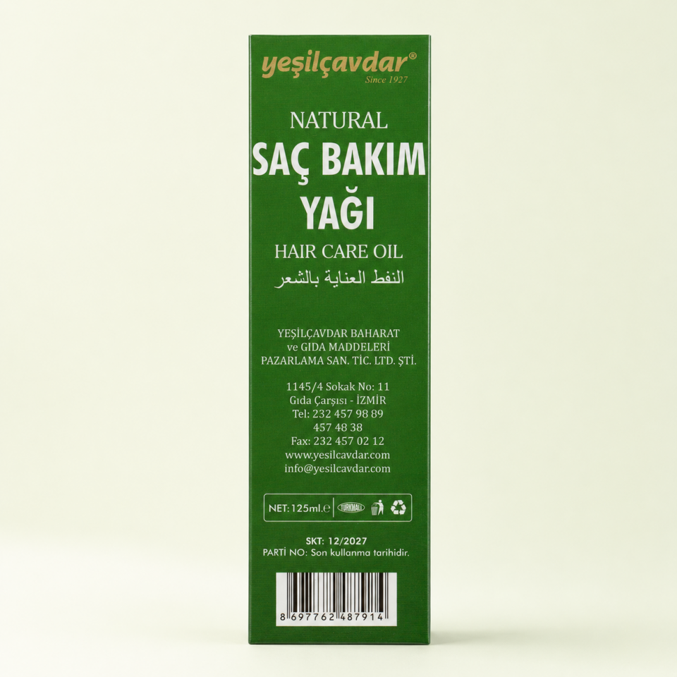 Yeşilçavdar Saç Bakım Yağı 125 ML.